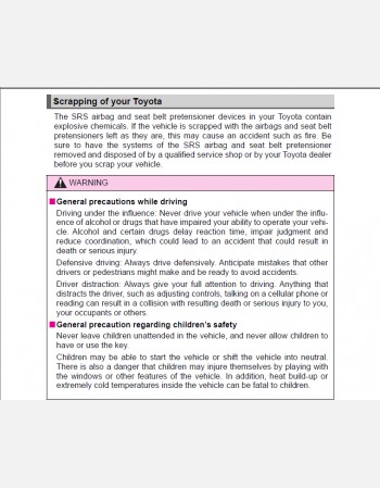 toyota c-hr 2021-2022 owners manual